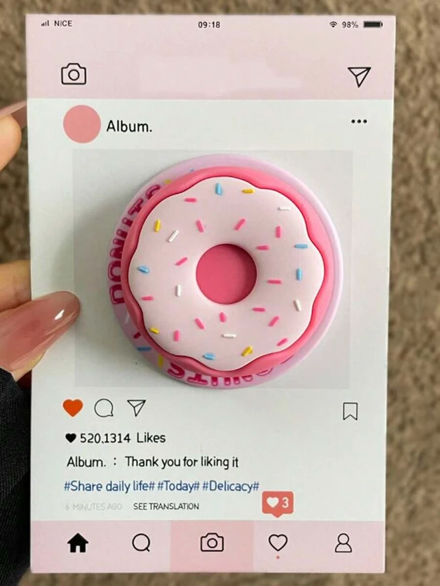 Alt view image 5 of 7 - Bks 3D Food-Shaped Silicone Magnetic Phone Holder, Extendable Foldable Desk Stand, Compatible With MagSafe Phones, Cute Fruit Design