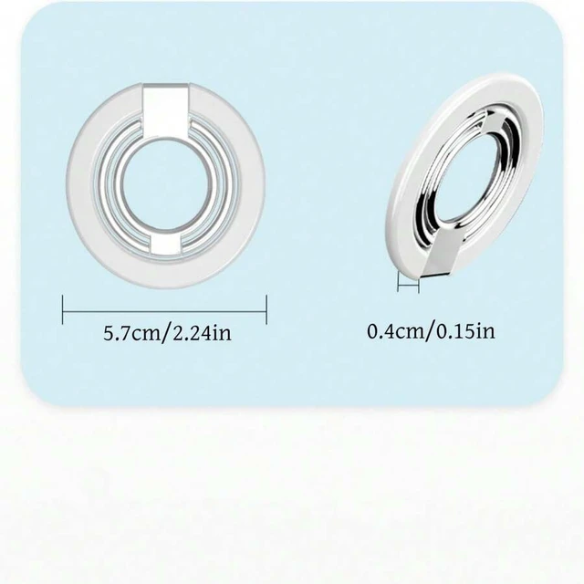 Alt view image 6 of 7 - Bks Magnetic Phone Ring Holder Stand, 360 Rotation 180 Fold Desktop Grip with Magnetic Plate