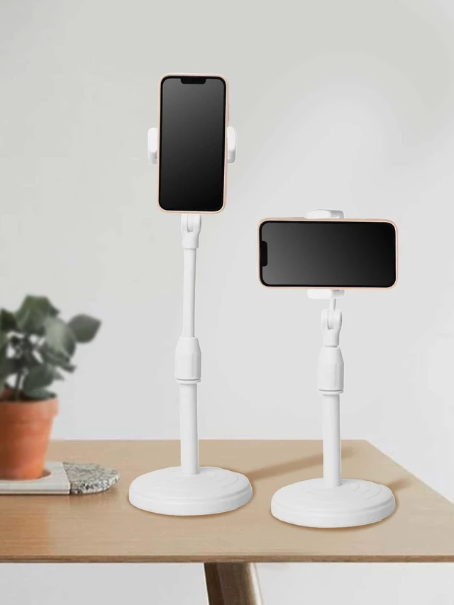 Main image of Bks Telescopic Desktop Phone Holder Stand Compatible With iPhone Android Devices Adjustable Height Gift