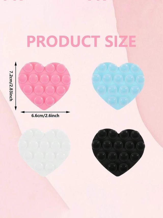 Alt view image 4 of 7 - Bks Silicone Suction Cup Phone Holder, Double-Sided Adhesive Fixing Device, Hands-Free Design for Selfies and Video Shooting on Glass Surfaces