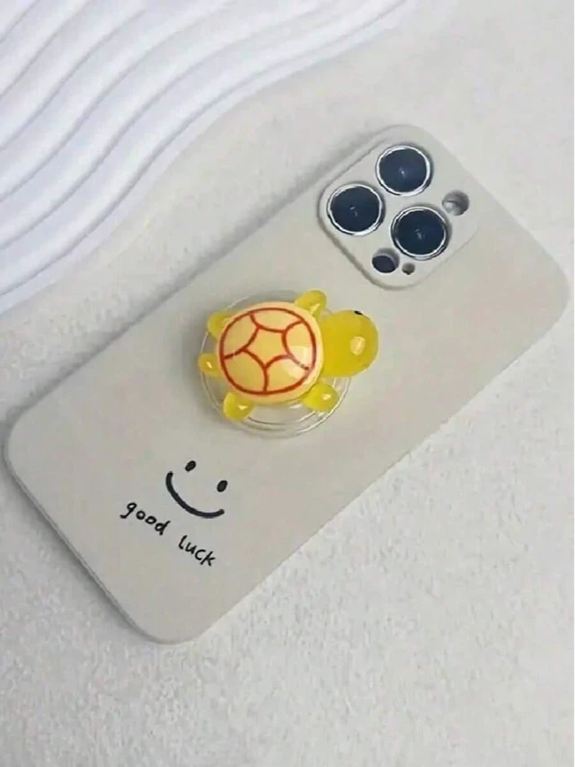 Main image of Bks Adjustable Luminous Turtle Phone Holder, Retractable Foldable Design, Compatible with iPhone and Android Smartphones, Creative Desktop Grip Accessory