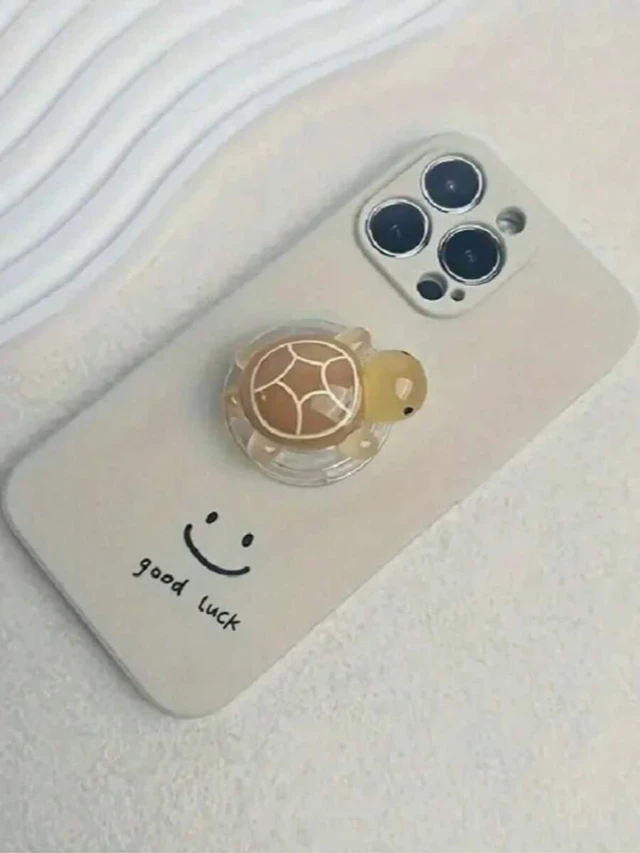 Main image of Bks Adjustable Luminous Turtle Phone Holder, Retractable Foldable Design, Compatible with iPhone and Android Smartphones, Creative Desktop Grip Accessory