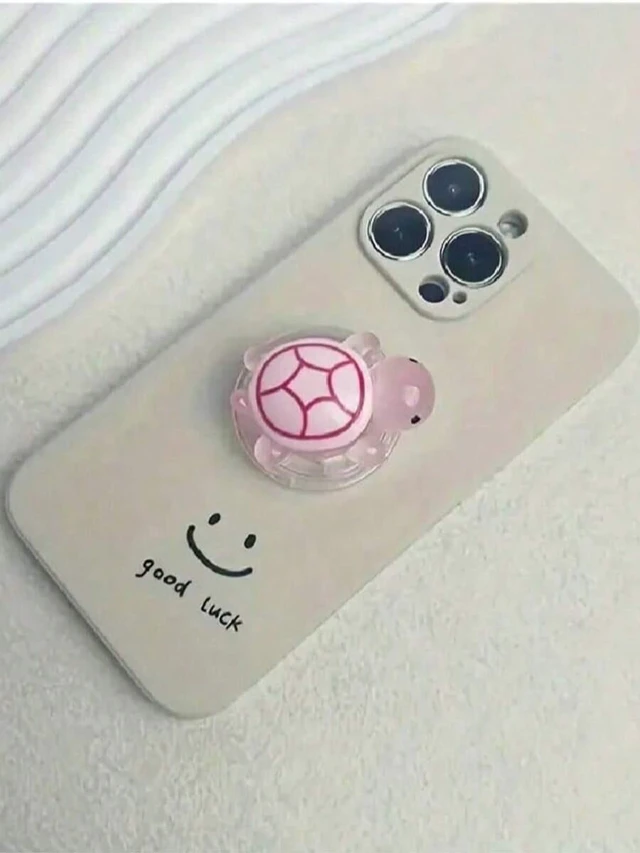 Main image of Bks Adjustable Luminous Turtle Phone Holder, Retractable Foldable Design, Compatible with iPhone and Android Smartphones, Creative Desktop Grip Accessory