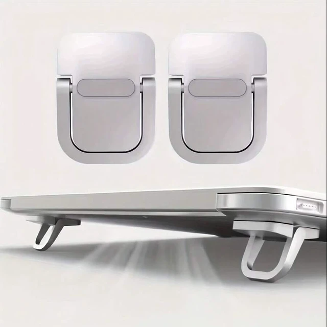 Alt view image 2 of 7 - Bks Portable Laptop Stand Invisible Foldable Ergonomic Desktop Support Fits 10-18 Inch Laptops Tablets Keyboards Phones