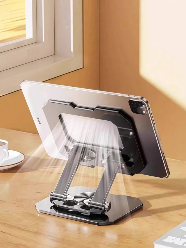 Alt view image 4 of 7 - Bks Metal Rotatable Laptop Stand Desktop Phone Holder Computer Cooling Hanging Rack Flat pc