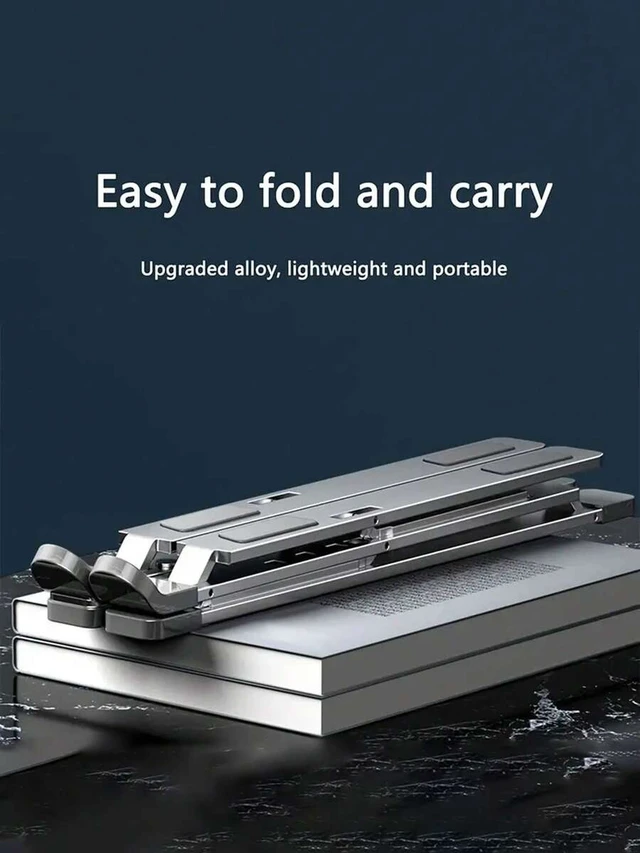 Alt view image 4 of 7 - Bks N8 Aluminum Laptop Stand Adjustable Foldable Portable Heat Dissipation for MacBook Alloy