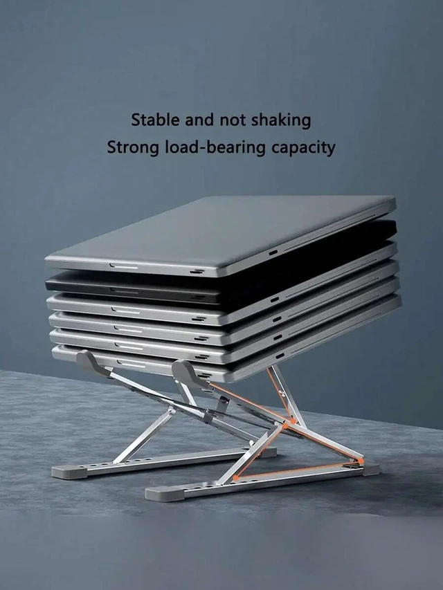 Alt view image 6 of 7 - Bks N8 Aluminum Laptop Stand Adjustable Foldable Portable Heat Dissipation for MacBook Alloy