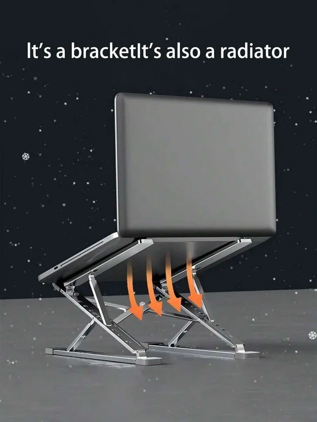 Alt view image 7 of 7 - Bks N8 Aluminum Laptop Stand Adjustable Foldable Portable Heat Dissipation for MacBook Alloy