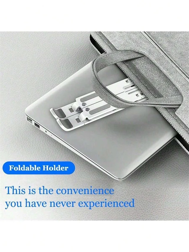 Alt view image 7 of 7 - Bks Adjustable Aluminum Alloy Laptop Stand, Portable Foldable Support, Stable Anti-Slip Cooling Design, Ergonomic Height Neck-Protecting, Lightweight Essential For Office Study Business Trip