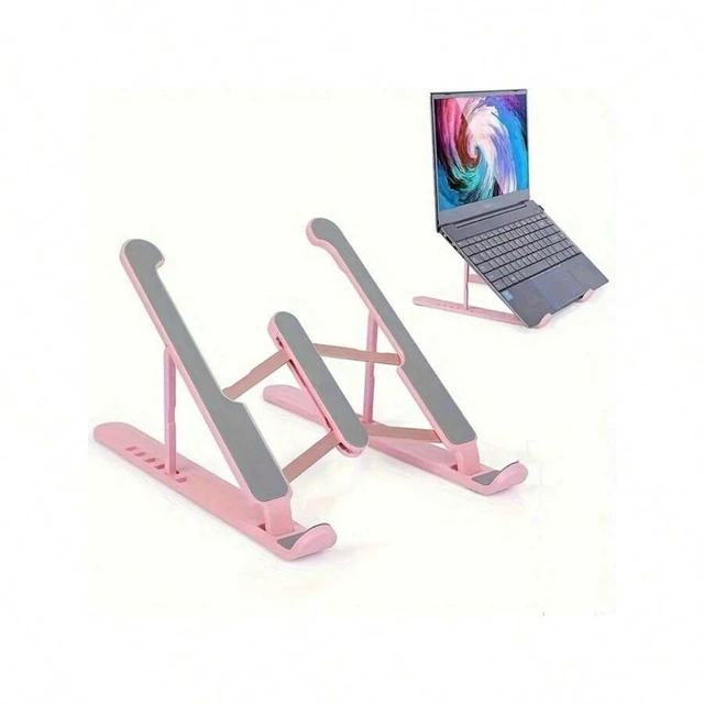 Alt view image 2 of 7 - Bks 7-Level Adjustable Foldable Laptop Stand, Portable Laptop Cooling Pad