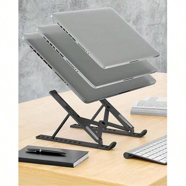 Alt view image 6 of 7 - Bks Laptop Stand 7-Level Adjustable Portable Foldable Design with 3-Fan Cooling System for Gaming and Office Use
