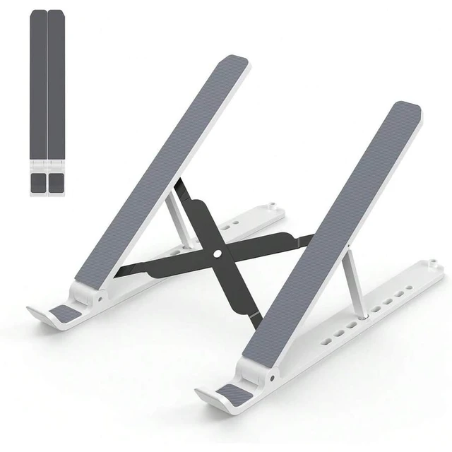 Alt view image 2 of 7 - Bks Adjustable Laptop Stand For Desk, Foldable Portable Notebook Holder Ventilated Cooling Mount Computer for 10-15.6 Inch Laptops Tablets
