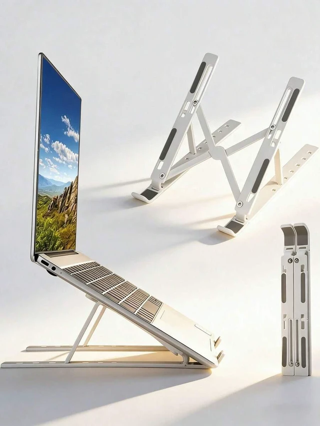 Main image of Bks Laptop Stand With 3 Cooling Fans, 7-Level Adjustable Height, Foldable Portable Design for Notebook PC