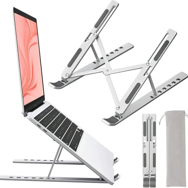 Alt view image 2 of 7 - Bks Laptop Stand With 3 Cooling Fans, 7-Level Adjustable Height, Foldable Portable Design for Notebook PC
