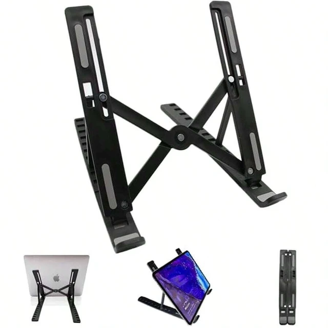 Alt view image 7 of 7 - Bks Laptop Stand With 3 Cooling Fans, 7-Level Adjustable Height, Foldable Portable Design for Notebook PC