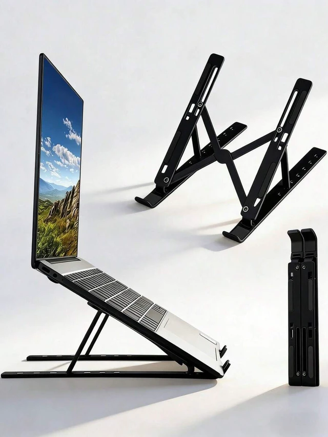 Main image of Bks Laptop Stand With 3 Cooling Fans, 7-Level Adjustable Height, Foldable Portable Design for Notebook PC