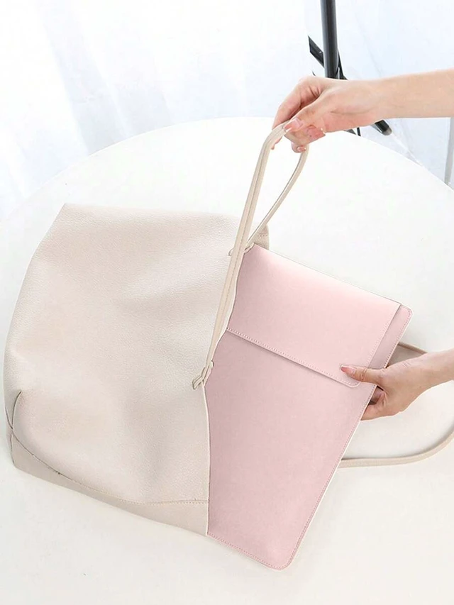 Alt view image 4 of 7 - Bks Travel Laptop Sleeve Bag Lightweight Stand Support for 13 15 Inch Tablets Notebooks Cooling Protection Case