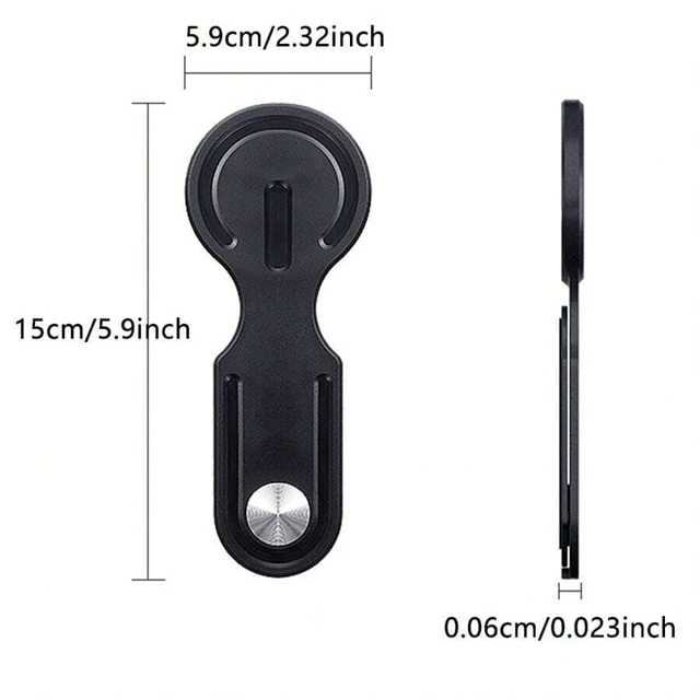 Alt view image 6 of 7 - Bks Adjustable Laptop Stand With Magnetic Phone Holder Ultra Thin Foldable Side Clip Compatible With iPhone And All Phones Portable Computer Extension