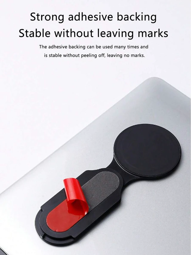 Alt view image 4 of 7 - Bks Adjustable Laptop Stand With Magnetic Phone Holder Ultra Thin Foldable Side Clip Compatible With iPhone And All Phones Portable Computer Extension
