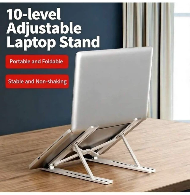 Main image of Bks Adjustable Ergonomic Aluminum Laptop Stand, 7 Angles Anti-Slip, Fits 9-15.6 Inch Laptops for Posture Relief