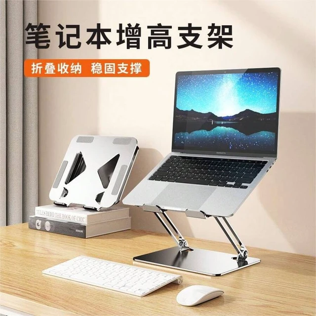 Alt view image 3 of 7 - Bks Laptop Stand, Tablet Holder, Metal Foldable Portable Height-Adjustable Cooling Rack for Notebook