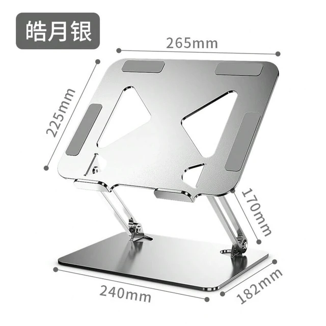 Alt view image 2 of 7 - Bks Laptop Stand, Tablet Holder, Metal Foldable Portable Height-Adjustable Cooling Rack for Notebook