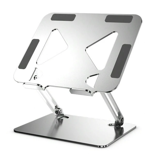 Alt view image 7 of 7 - Bks Laptop Stand, Tablet Holder, Metal Foldable Portable Height-Adjustable Cooling Rack for Notebook