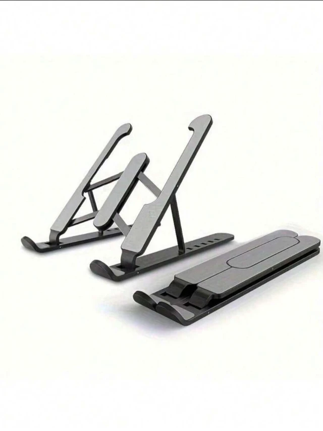 Alt view image 3 of 7 - Bks 7-Level Adjustable Laptop Stand, ABS & Metal Desktop Holder for Notebook Tablet Cooling Pad Portable