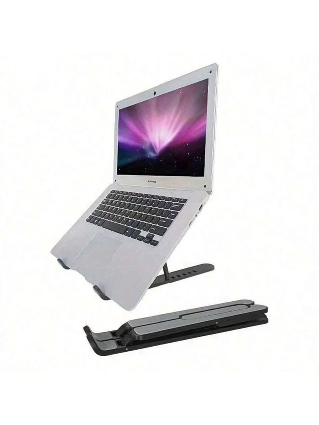 Alt view image 2 of 7 - Bks 7-Level Adjustable Laptop Stand, ABS & Metal Desktop Holder for Notebook Tablet Cooling Pad Portable