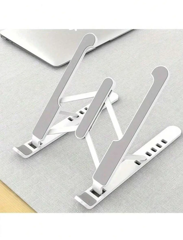 Main image of Bks 7-Level Adjustable Laptop Stand, ABS & Metal Desktop Holder for Notebook Tablet Cooling Pad Portable