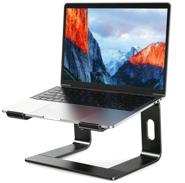 Main image of Bks Aluminum Laptop Stand, Ergonomic Detachable Computer Riser Holder for 10-15.6 Inch Notebooks with Cooling Ventilation