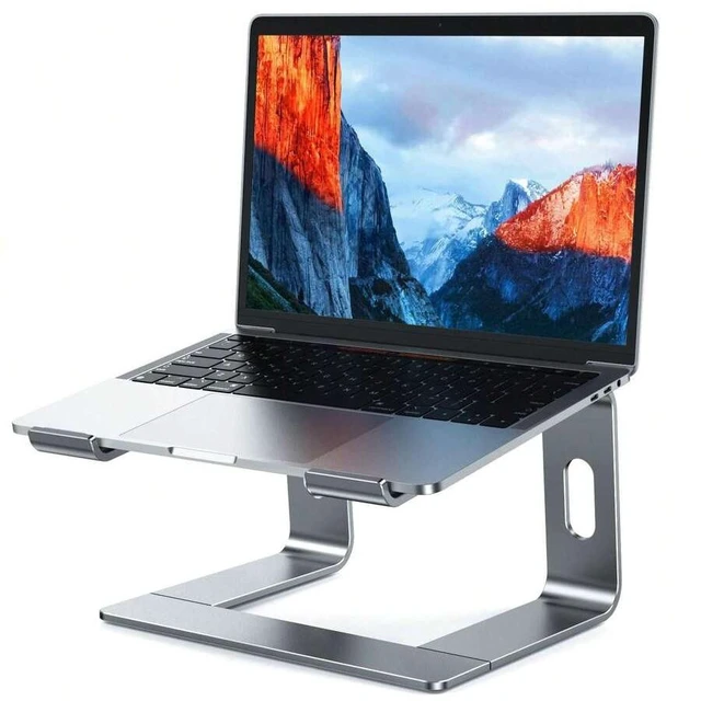 Main image of Bks Aluminum Laptop Stand, Ergonomic Detachable Computer Riser Holder for 10-15.6 Inch Notebooks with Cooling Ventilation