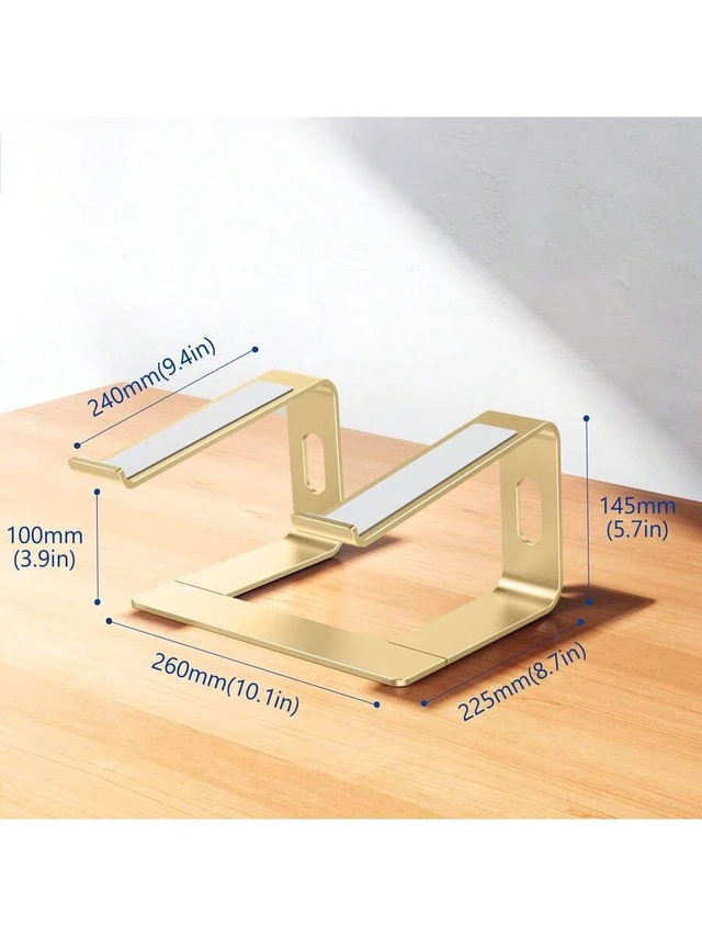 Alt view image 5 of 7 - Bks Aluminum Laptop Stand, Ergonomic Detachable Computer Riser Holder for 10-15.6 Inch Notebooks with Cooling Ventilation