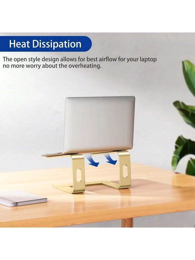 Alt view image 7 of 7 - Bks Aluminum Laptop Stand, Ergonomic Detachable Computer Riser Holder for 10-15.6 Inch Notebooks with Cooling Ventilation