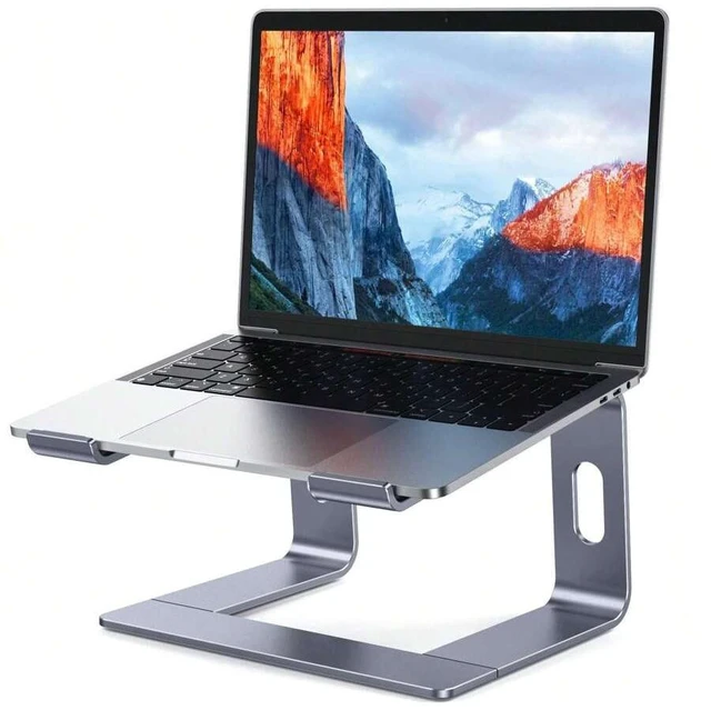 Main image of Bks Aluminum Laptop Stand, Ergonomic Detachable Computer Riser Holder for 10-15.6 Inch Notebooks with Cooling Ventilation