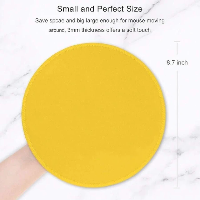 Alt view image 3 of 7 - Bks Mouse Pad, Premium-Textured Small Round Mousepad 8.7 Inch Pink, Stitched Anti-Slip Waterproof Rubber Pretty Cute Computer Office Home Gaming Laptop Men Women Kids
