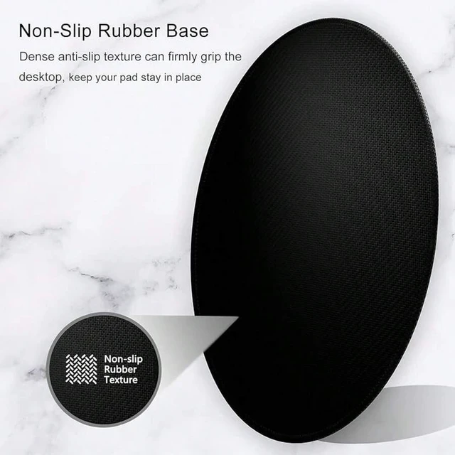 Alt view image 6 of 7 - Bks Mouse Pad, Premium-Textured Small Round Mousepad 8.7 Inch Pink, Stitched Anti-Slip Waterproof Rubber Pretty Cute Computer Office Home Gaming Laptop Men Women Kids