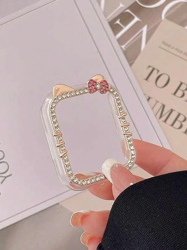 Alt view image 5 of 7 - Bks Cartoon Cat Glitter Case for Apple Watch SE/8/7/6/5/4/3/2/1, 40/41/44/45mm, Shock-Proof Diamond Design, Sensitive Touch