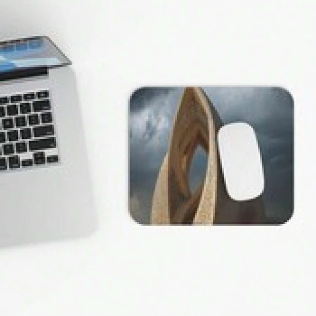 Alt view image 4 of 6 - Bks 9.84x11.81in Cathedral At Dusk Mouse Pad Stormy Sky Design Non-Slip Rubber Base Office Gaming Decor