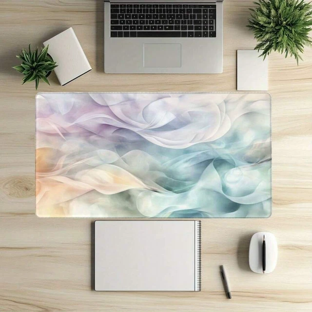 Alt view image 4 of 7 - Bks Large Mouse Pad With Stitched Edges Non-Slip Rubber Base Micro-Weave Surface For Office Gaming Computer Desk Accessories