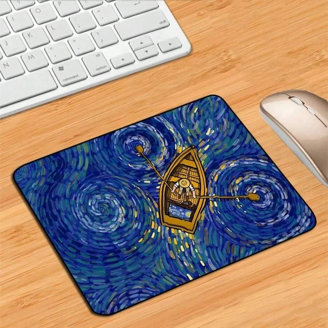 Alt view image 4 of 7 - Bks Anime Van Gogh Mouse Pad Large Gaming Desk Mat Non-Slip Rubber Base for PC Laptop Keyboard