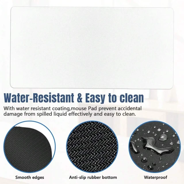 Alt view image 6 of 7 - Bks Large Cute Panda Mouse Pad & Desk Mat - Non-Slip Rubber Base, Soft Surface, Cute Panda Design (Black, White, Pink), Suitable For PC Gaming, Office Computers, Room Use