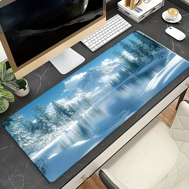Alt view image 5 of 7 - Bks Extra Large Mouse Pad with Stitched Edges Non-Slip Rubber Base for Gaming and Office Desk Accessories