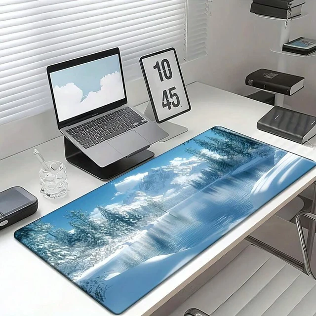 Alt view image 6 of 7 - Bks Extra Large Mouse Pad with Stitched Edges Non-Slip Rubber Base for Gaming and Office Desk Accessories