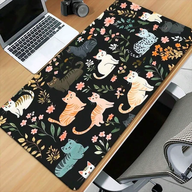 Alt view image 3 of 7 - Bks Cats In Night Mousepad Keyboard Gaming Accessories Office Computer PC Gamer Laptop Desk Mat Rubber Non Slip