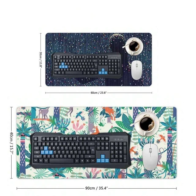 Alt view image 6 of 7 - Bks Large Desk Pad Mousepad with Stitched Edge Non-Slip Rubber Base Micro-Weave Cloth Surface for Office Gaming Computer Home