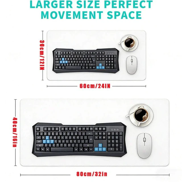 Alt view image 4 of 7 - Bks Extra Large Gaming Mouse Pad Desk Mat with Stitched Edges Non-Slip Rubber Base for PC Laptop Office Study Gift