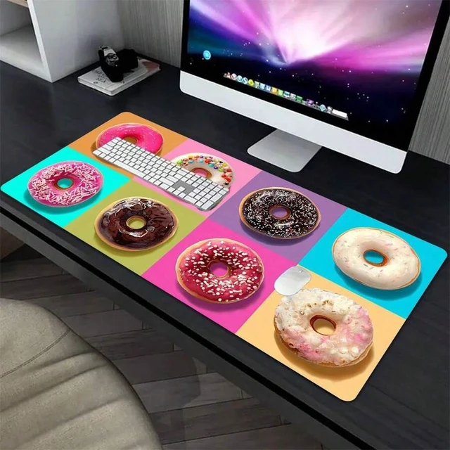 Alt view image 6 of 7 - Bks Extra Large Gaming Mouse Pad Desk Mat with Stitched Edges Non-Slip Rubber Base for PC Laptop Office Study Gift