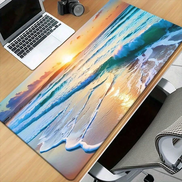 Alt view image 2 of 7 - Bks Large Mouse Pad Desk Mat with Stitched Edges Non-Slip Rubber Base for Gaming Office Computer Desktop Accessories