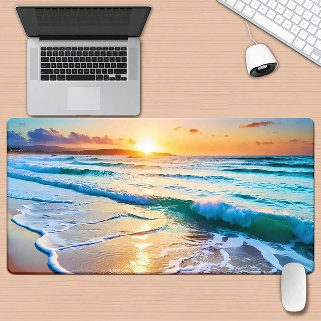 Alt view image 5 of 7 - Bks Large Mouse Pad Desk Mat with Stitched Edges Non-Slip Rubber Base for Gaming Office Computer Desktop Accessories